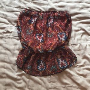 Printed Strapless Top!